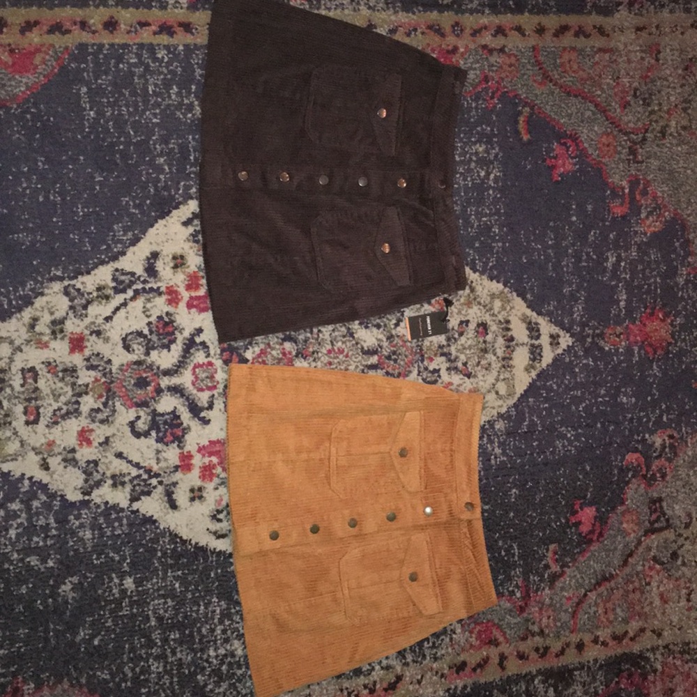 Forever 21 Contemporary Corduroy Mini Skirt Set